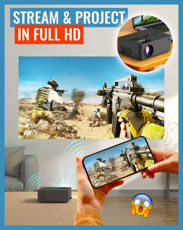 CineCast - 5G Full HD Movie Projector With WiFi And Bluetooth - luvinly